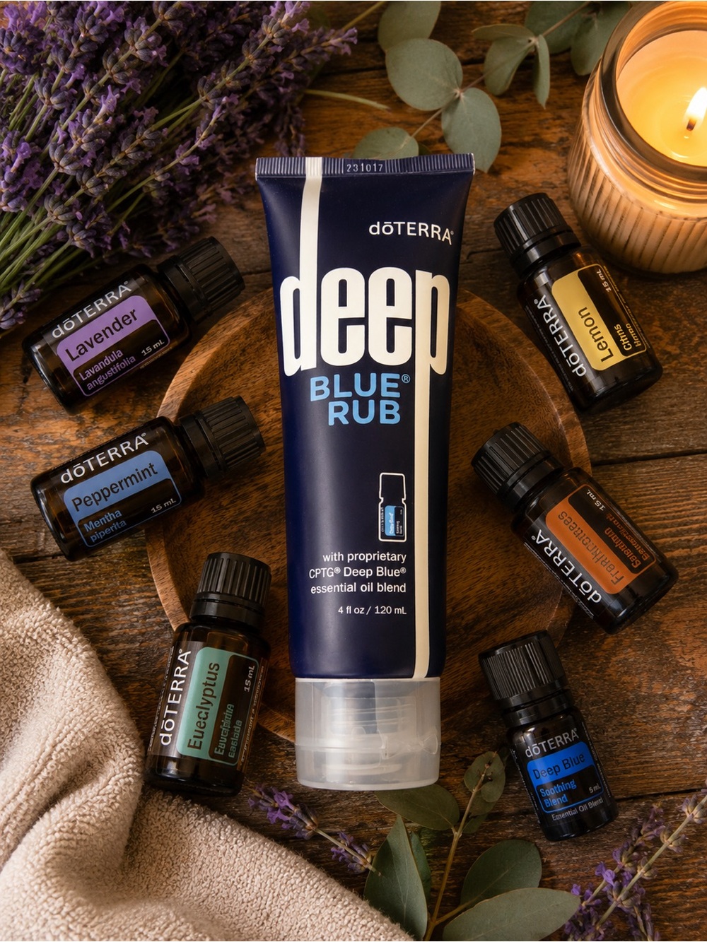 NWT doTERRA Deep Blue Rub Soothing Essential Oil Cream 4 oz / 120 mL